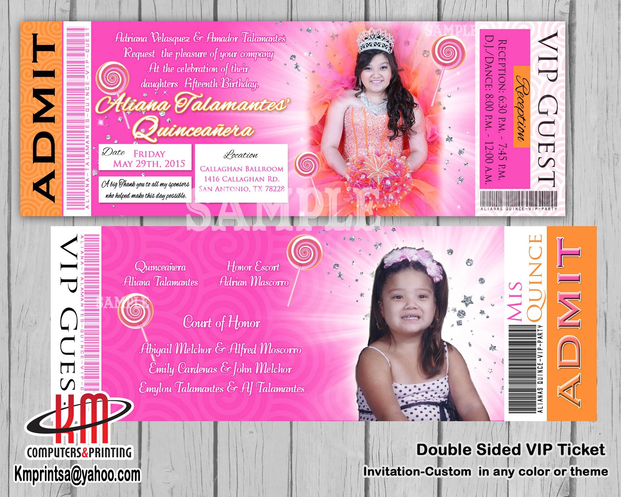 custom quinceanera invitations