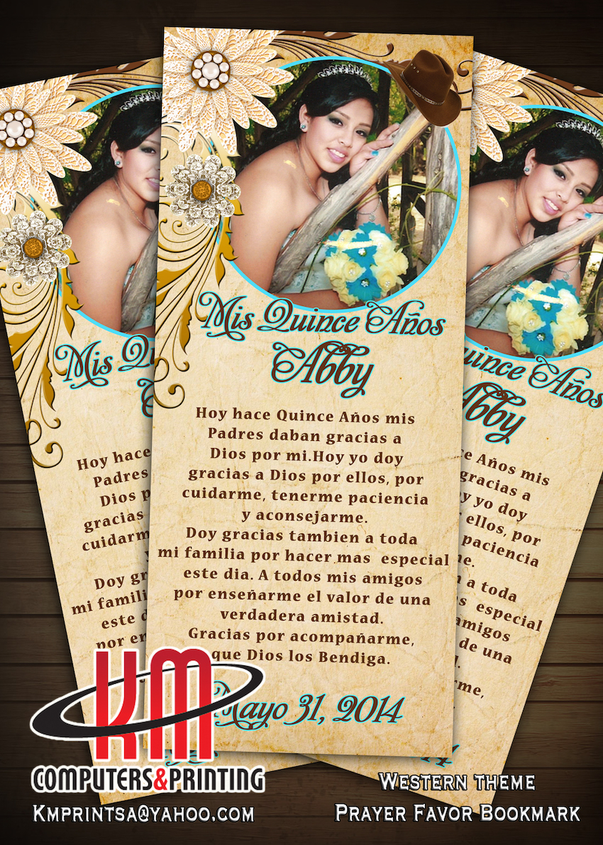 km print quinceanera invitations
