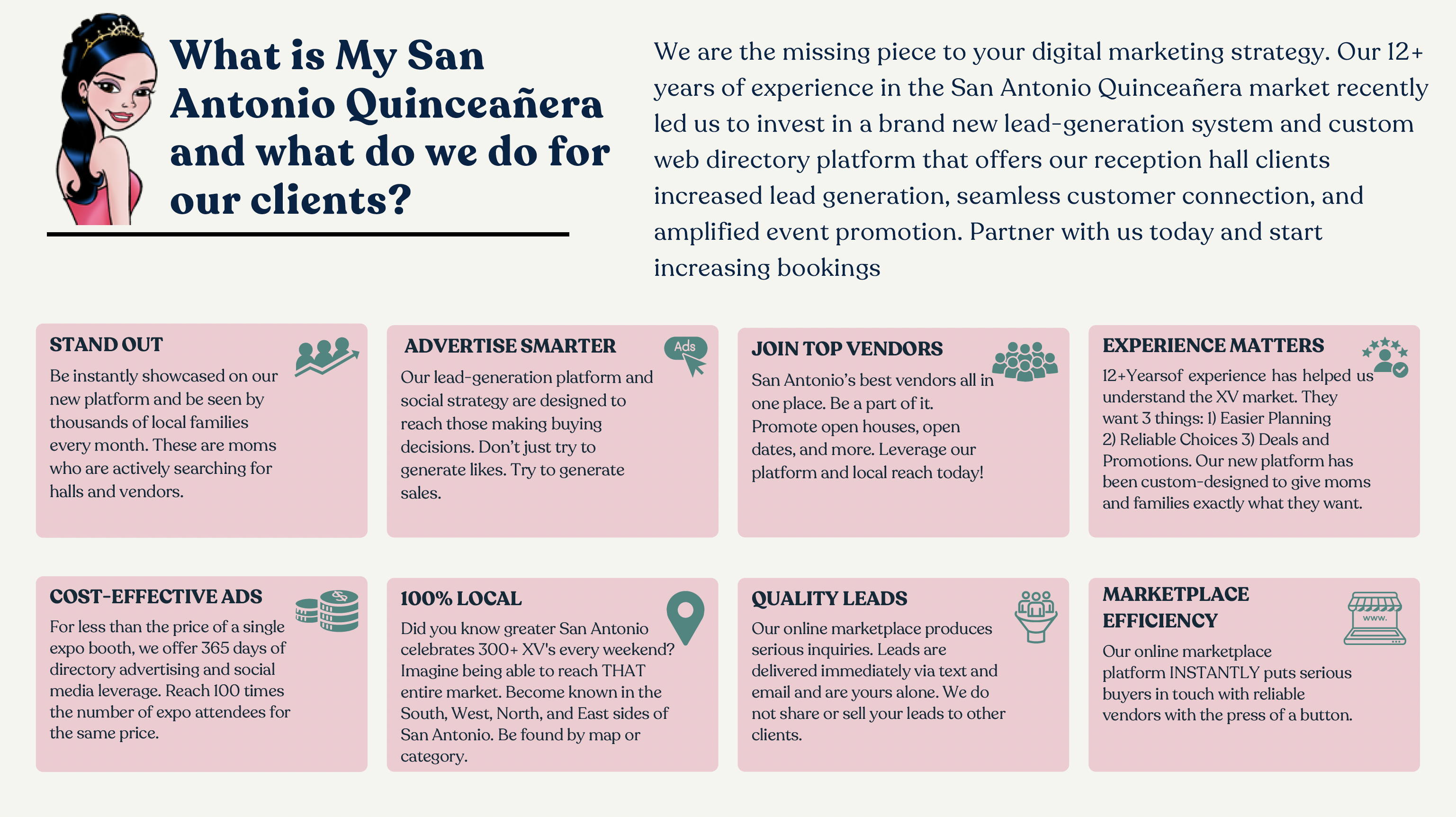 san antonio quinceanera advertising
