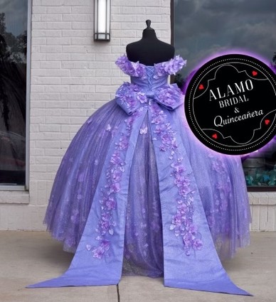 custom purple xv dress
